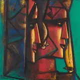 The Vision by Paresh Maity, Oil on canvas, sold Dec 2024