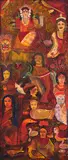 Ganesha Janani by Jayasri Burman, 2005, Acrylic on canvas, sold Dec 2024