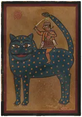 Untitled by Jamini Roy, Tempera on cardboard pasted on mount board, sold Sep 2024