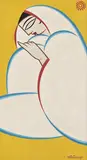 Untitled by Jamini Roy, Tempera on cloth pasted on cardboard, sold Sep 2024