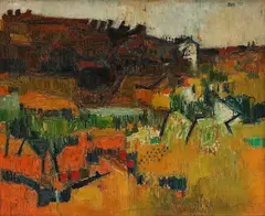 Untitled by S. H. Raza, Oil on canvas, sold Sep 2024