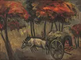 Untitled by Sailoz Mookherjea, Oil on canvas, sold Sep 2024