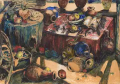 Untitled by K H, Gouache on paper, sold Sep 2024