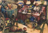 Untitled by K H, Gouache on paper, sold Sep 2024