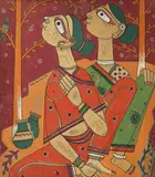 Untitled by A. A. Almelkar, Gouache on cardboard pasted on mount board, sold Sep 2024