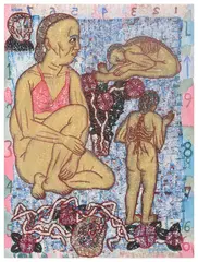 Untitled by Arpita Singh, 2003, Watercolour on paper pasted on mount board, sold Sep 2024