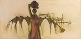 Untitled by B. Prabha, Oil on canvas, sold Sep 2024