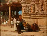 Hindu Temple, Bombay by Edwin Lord Weeks, Oil on canvas, sold Sep 2024