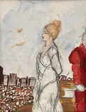 Untitled by Amrita Sher-Gil, Watercolour and pencil on paper, sold Sep 2024