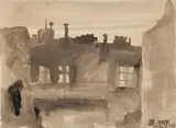 Untitled by Jogen Chowdhury, Ink on paper pasted on mount board, sold Sep 2024