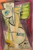 Still Life by Jyoti Bhatt, 1955, Watercolour, wax crayon and ink on paper, sold Sep 2024