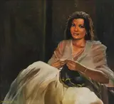 Night Bird by Bikash Bhattacharjee, Oil on canvas, sold Sep 2024