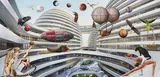 Sea to Sky Concordia by Ranbir Kaleka, 2021, Archival ink and oil on canvas, sold Oct 2024
