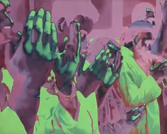Across an Unresolved Story by T.V. Santhosh, 2004, Oil on canvas, offered Oct 2024