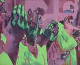 Across an Unresolved Story by T.V. Santhosh, 2004, Oil on canvas, offered Oct 2024