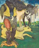 Untitled by Viraj Naik, Oil on canvas, sold Oct 2024