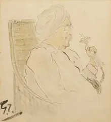 Untitled by Gaganendranath Tagore, Ink wash on paper, sold Jun 2024