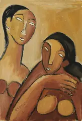 Untitled by Ram Kumar, Gouache on paper, sold Jun 2024