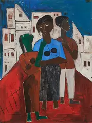 Untitled by Ram Kumar, Mixed media on paper, sold Jun 2024