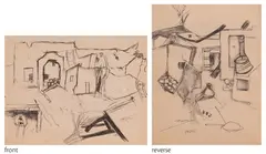 Untitled by Ram Kumar, Pen on paper, sold Jun 2024