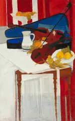 Untitled by Sakti Burman, 1958, Oil on canvas, sold Jun 2024