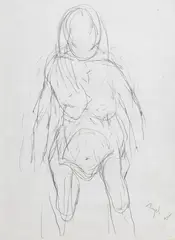 Untitled by Tyeb Mehta, Pencil on paper, sold Jun 2024