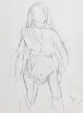 Untitled by Tyeb Mehta, Pencil on paper, sold Jun 2024