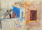 Nathdwara by Jogen Chowdhury, Mixed media on paper, sold Jun 2024