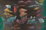 Nocturnal Flight by Jehangir Sabavala, Oil on canvas, sold Jun 2024