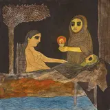 The Vision by Badri Narayan, 1994, Watercolour and pen and ink on paper, sold Jun 2024