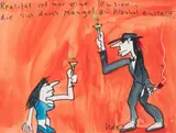 Realität ist nur eine Illusion, die sich durch Mangel an Alkohol einstellt by Udo Lindenberg, 2008, Aquarell über Filzstift, sold Mar 2026