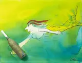 Flaschenpost by Udo Lindenberg, Acryl/Leinwand, sold Mar 2026