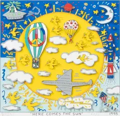 Here comes the Sun by James Rizzi, 1995, Farbserigraphie in zwei Ebenen, sold Mar 2026