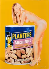 Mixed Nuts by Mel Ramos, 2008, Farbsiebdruck/Emaille/Metall, sold Mar 2026