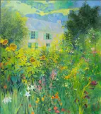 Haus mit Sonnenblumen by Uwe Herbst, Acryl/Leinwand, sold Mar 2026
