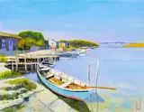 Boote bei Sète by Uwe Herbst, Acryl/Leinwand, sold Mar 2026