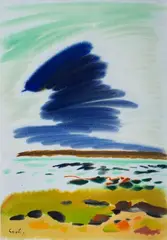 Blick über die Dünen by Siegward Sprotte, 1981, Tempera, sold Mar 2026