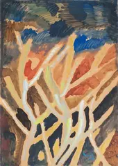 Flammende Natur by Siegward Sprotte, 1995, Öl/Karton, sold Mar 2026