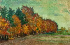Herbstwald by Arthur Illies, 1936, Öl/Holz, sold Mar 2026