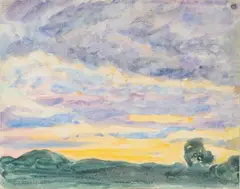 Abendhimmel by Ernst Wilhelm Eitner, Aquarell, sold Mar 2026