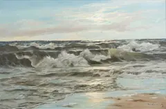 Sonne über der Brandung by Patrick von Kalckreuth, Öl/Leinwand, sold Mar 2026