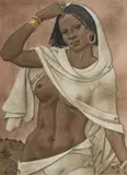 Nubierin by Werner Peiner, Tempera, sold Nov 2025