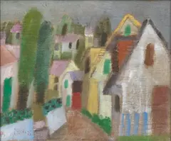 Blankenese by Eduard Bargheer, 1975, Öl/Leinwand, sold Nov 2025