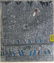 Mönckebergstraße by Horst Janssen, 1961, Farbholzschnitt, sold Nov 2025