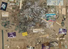 Bürotischmatte by Dieter Roth, Collage und Zeichnung/Karton, sold Nov 2025