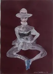 Tänzerin by Cornelia Schleime, 1999, Gouache, sold Nov 2025