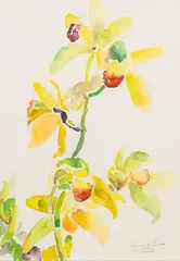 Orchidee by Siegward Sprotte, 1981, Aquarell, sold Nov 2025
