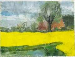 Raps bei Lübeck by Klaus Fußmann, Pastell, sold Nov 2025