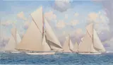 Klassische Yachten by Uwe Lütgen, 2023, Öl/Leinwand, sold Nov 2025