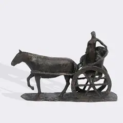 Kutsche by Heinrich Kirchner, 1961, Bronze, patiniert, sold Sep 2025